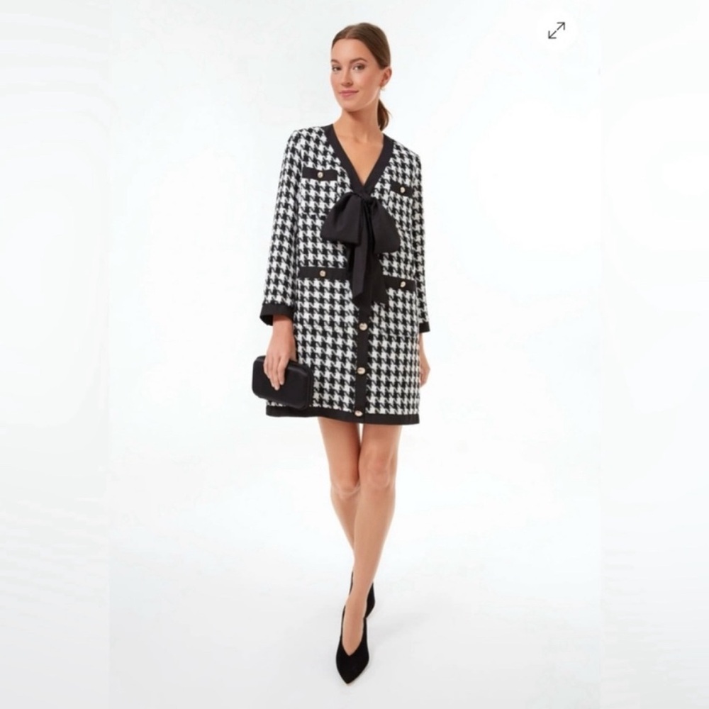 POMANDER PLACE Coco Tweed Bow Dress M